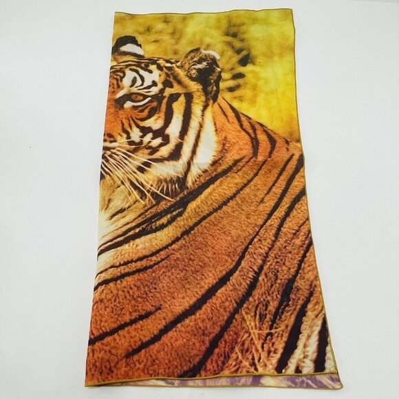 Bengal Tiger Handkerchief Hankie Bandana Square India Nepal Wild Animal Tapestry - Picture 5 of 10